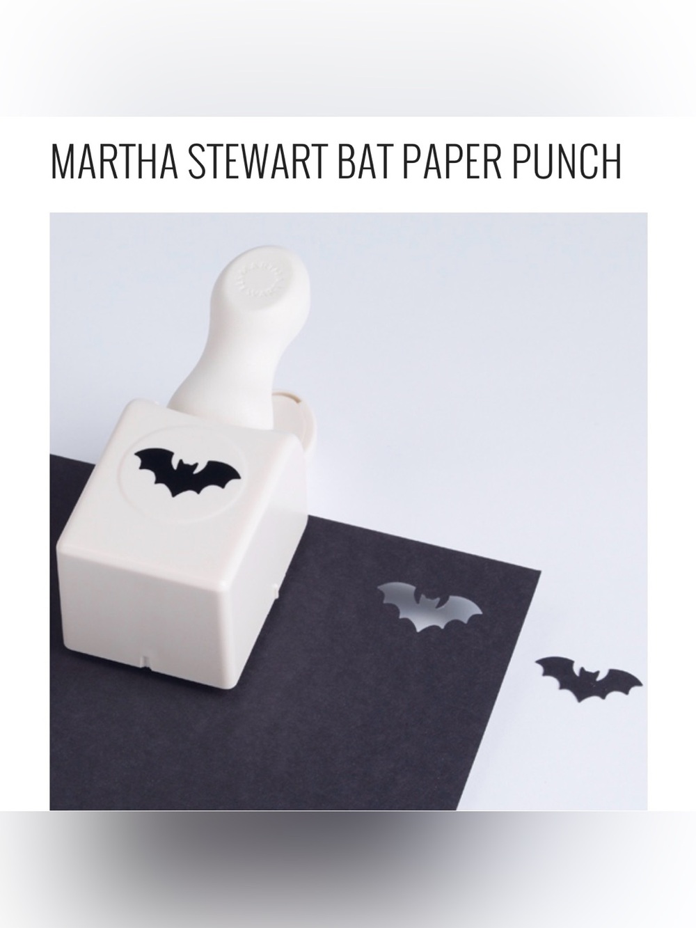Martha Stewart White Bat Paper Punch crafts card art goth witchy Halloween diy